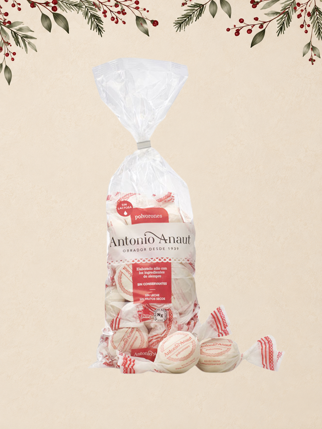 BOLSA POLVORONES NAVARROS ANAUT - AROMA CANELA- 400 G