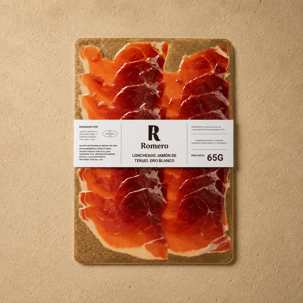Loncheado Jamón D.O. Teruel Oro Blanco