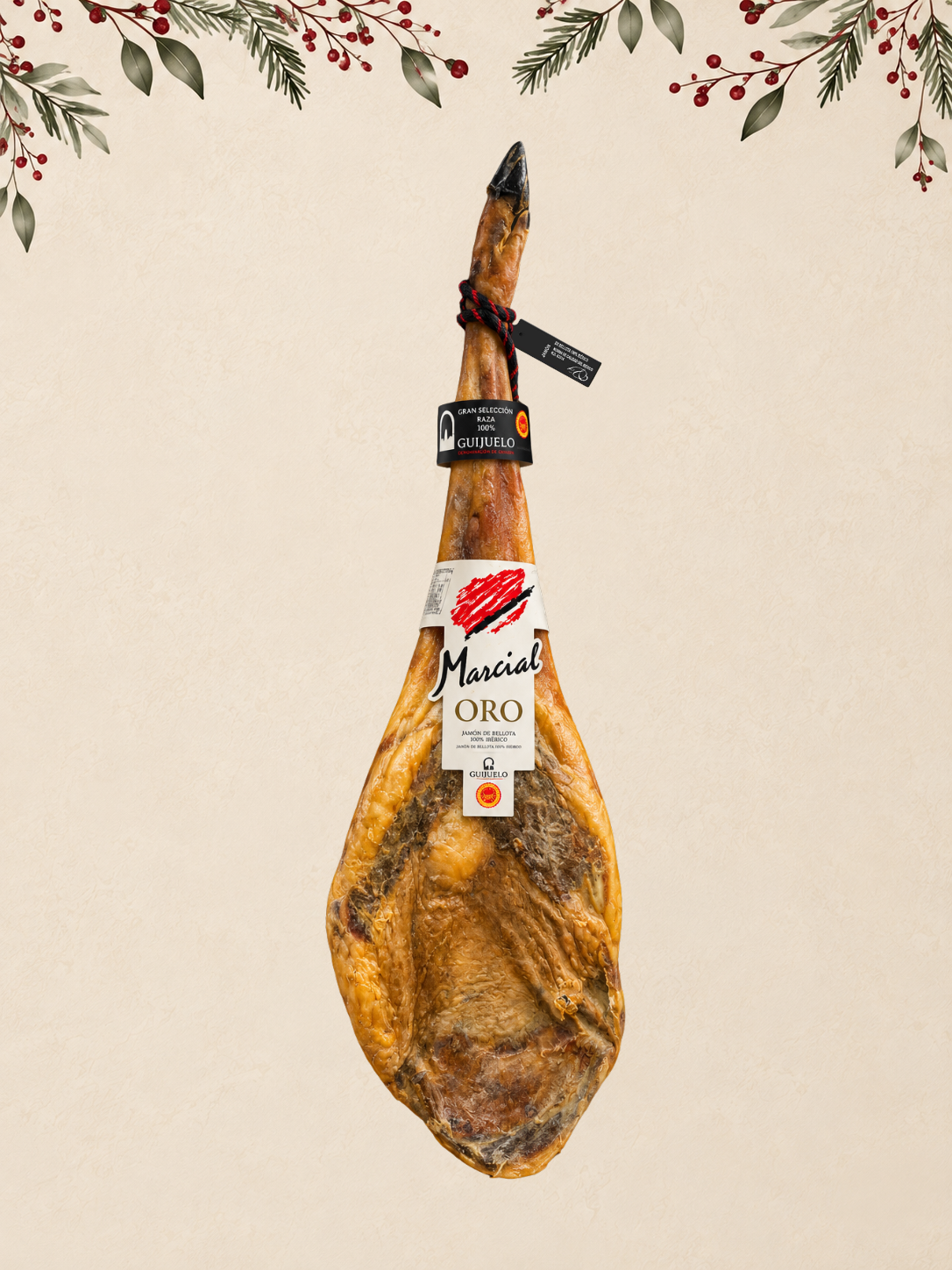 JAMÓN BELLOTA BRIDA NEGRA MARCIAL ORO - 8 KG APROX.