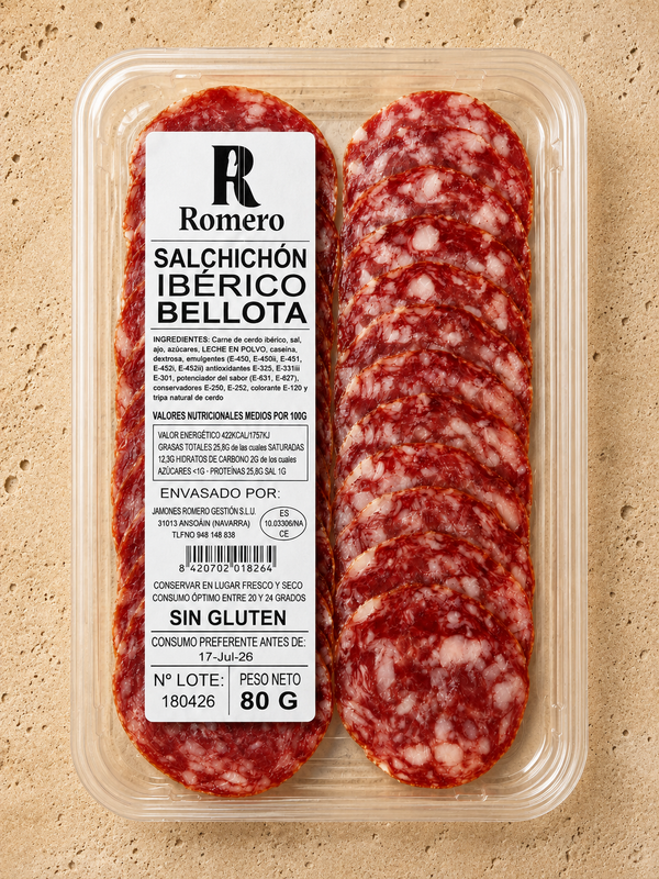 Loncheado de salchichón de bellota ibérico
