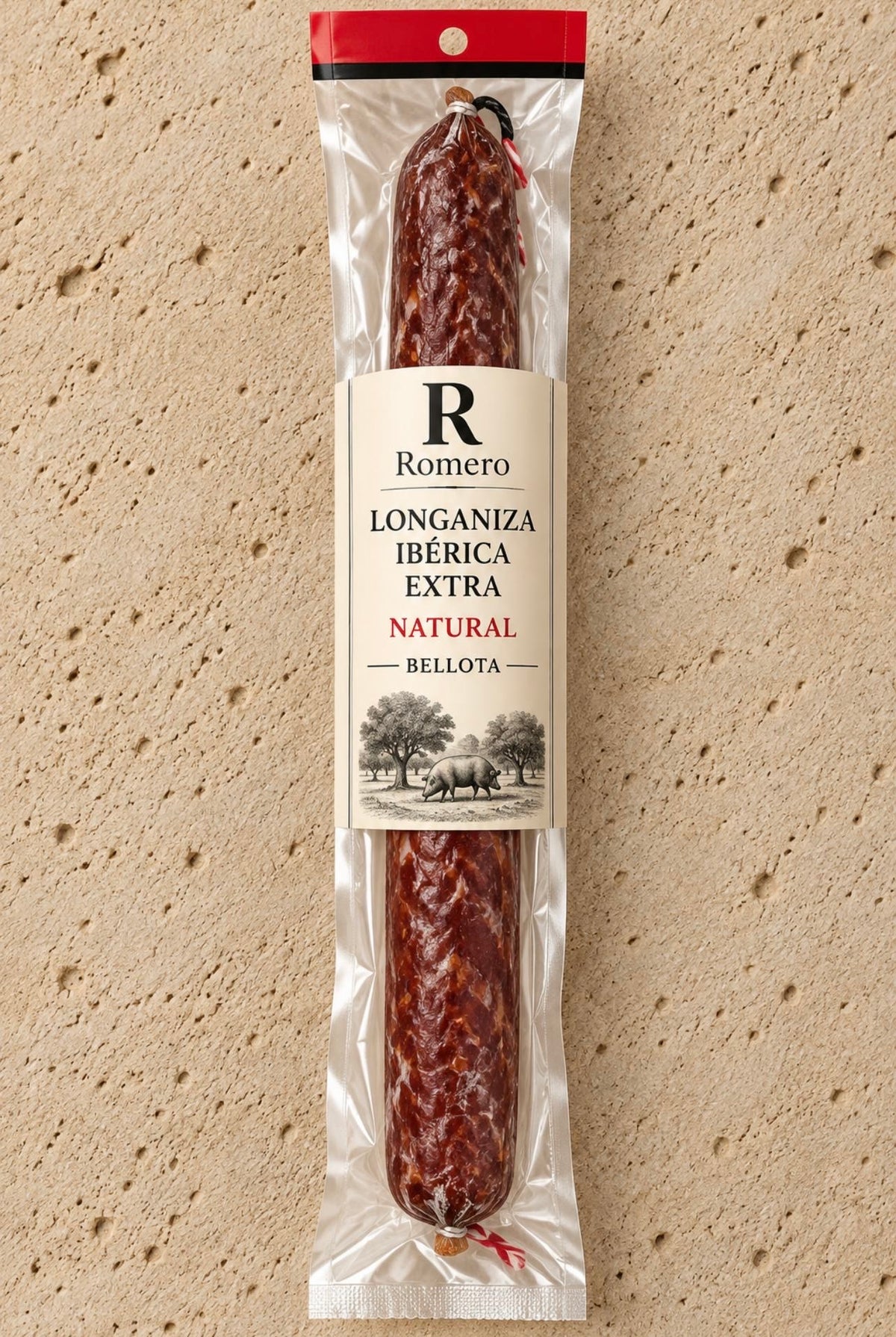 Chorizo de bellota ibérico Vela sin aditivos artificiales