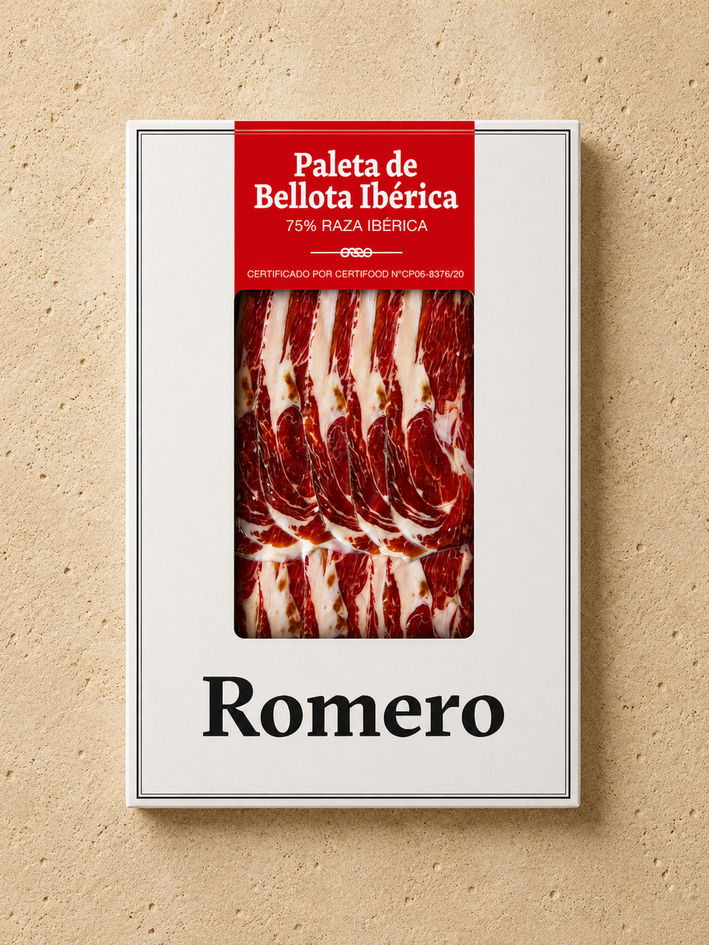 Loncheado paleta de bellota ibérica 75% raza ibérica