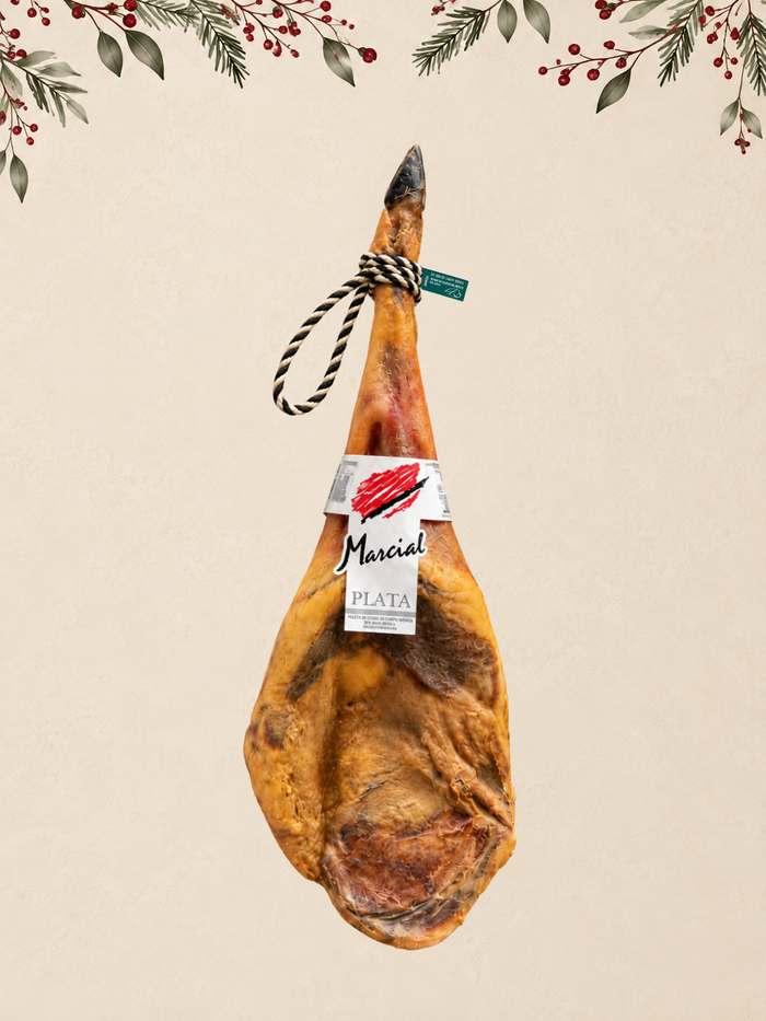 PALETA DE CEBO DE CAMPO 50% RAZA IBÉRICA - SIN ADITIVOS - MARCIAL PLATA - 4,500 A 5 KG APROX.