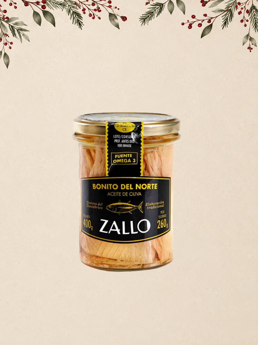 TARRO BONITO CALIDAD COSTERA EN ACEITE DE OLIVA - ZALLO - 400 G