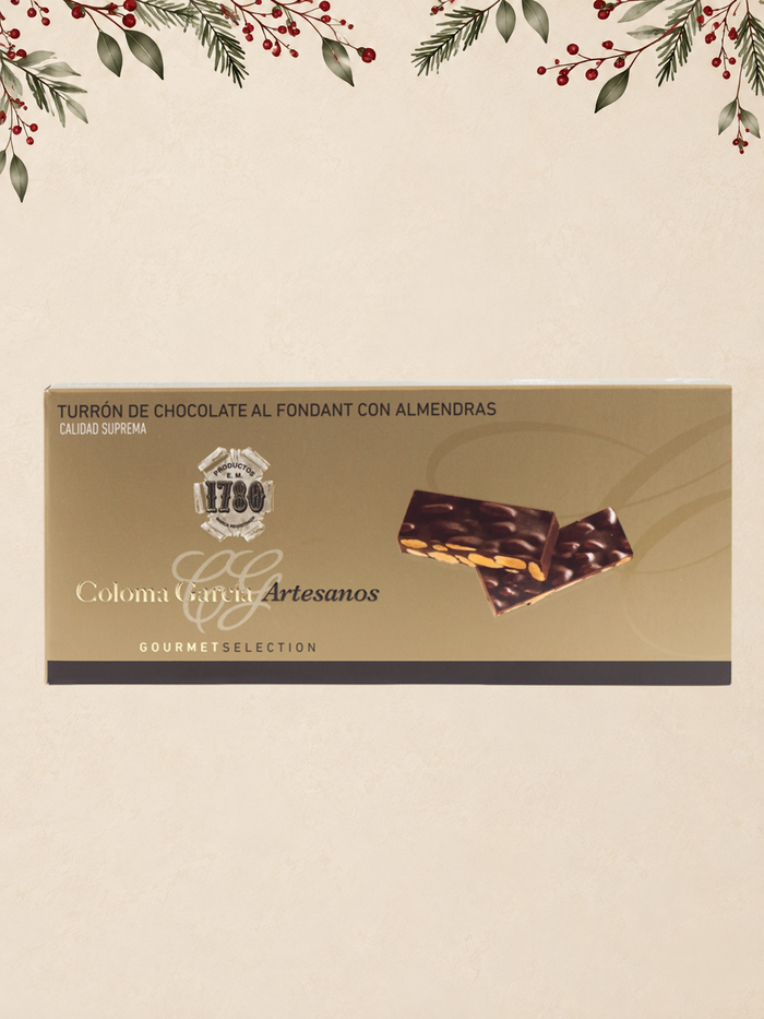TURRÓN CHOCOLATE FONDANT CON ALMENDRAS - COLOMA GARCÍA - 200 G