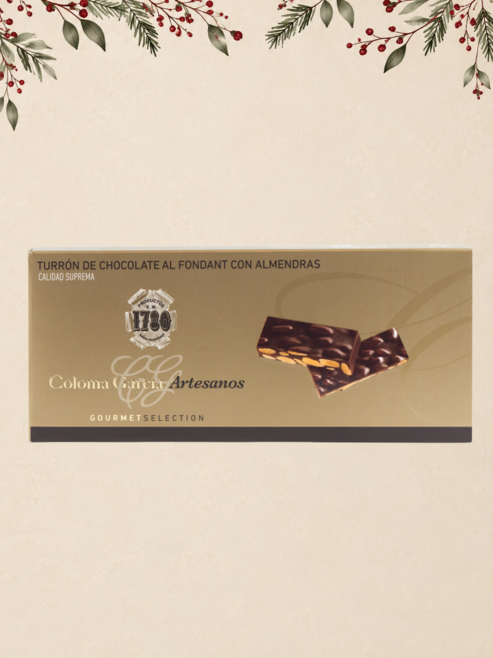TURRÓN CHOCOLATE FONDANT CON ALMENDRAS - COLOMA GARCÍA - 200 G